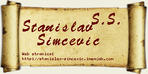 Stanislav Simčević vizit kartica